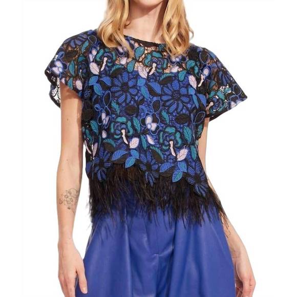 NEW EVA FRANCO arlen top in bellrose - Picture 1 of 8